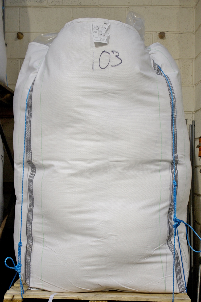 Large bag mussel mesh ready for dispatch. (Aprox. dimensions 170cm x 110cm x 110cm)